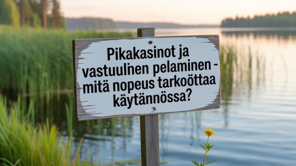 Pikakasinot ja vastuullinen pelaaminen – Mitä nopeus tarkoittaa käytännössä?